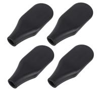 Veemoon Empuñaduras en Plástico Negro 4 Piezas de Silla de Ruedas Reposabrazos Ergonómicos Cómodos y Versátiles para Accesorios de Muebles y Oficina