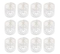 Veemoon Envolturas Decorativas en Papel Iridiscente para Velas de Té LED Diseño Hueco de 250g, Paquete de 50 Unidades, Fáciles de Montar y Navidad para Reuniones Familiares