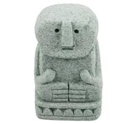 Veemoon Escultura Miniatura de Piedra Balinesa para Jardín Zen Figura de Hombre Pensante Tallada Decoración Creativa para Mesa y Terrario Adorno Asiático para Patio y Bonsái