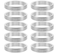 Veemoon Espaciadores para Bicicletas de Montaña, Arandelas de Tornillo para Plato Simple a Doble, Aluminio 2mm, 10 Unidades, Accesorio para Mejora de Rendimiento y Fijación Segura