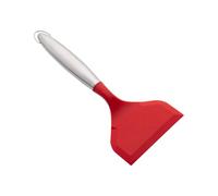 Veemoon Espátula para Wok Mango de Acero Inoxidable y Silicona Roja, Utensilio de Cocina Resistente al Calor Adecuado para Hogares y Restaurantes