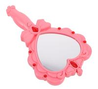 Veemoon Espejo de Juguete Iluminado para Niñas Pequeño Forma de Corazón, Espejo de Mano Portátil sin Pilas, Juguete para Cumpleaños y Fiestas Infantiles