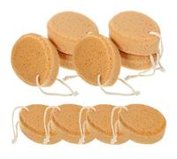 Veemoon Esponja de Baño Diseño de Panal 10 Piezas Color Marrón Esponja Exfoliante Natural para Adultos y Bebés para Peeling Corporal y Limpieza Diaria