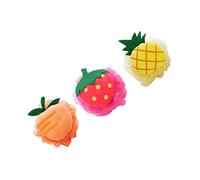 Veemoon Esponja De Baño Suave Con Forma Para y Adultos - Incluye 3 Piezas De Diseño Divertido - Piña Manzana Ideal Para El Baño y Momentos De Juego