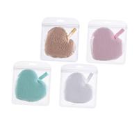 Veemoon Esponja Limpiadora Facial Reusable Makeup Remover Pads 4piezas Heart Shaped Exfoliating Skin Friendly para Cuidado Facial en Casa y Viaje