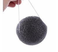 Veemoon Esponja Natural Bambú Negra Para Piel Sensible Grasa Acné Limpiador Profundo y Remoción De Puntos Negros Cuidado Orgánico