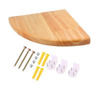 Veemoon Estantería de Esquina de Madera de Caucho 25 Cm, Estante Flotante Resistente para Baño y Cocina, Estante de Almacenamiento Sectorial para Organizar Espacios, Diseño Funcional