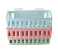 Veemoon Estantes de Baño sin Taladro 3 Piezas Ventosa Plástico Resistente Organizador de Pared para Ducha y Cocina Diseño Drenaje Automático Azul Verde y Rosa Nordic