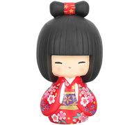 Veemoon Estatua Miniatura Muñeca Kimono Muñeca Kokeshi Japonesa Muñeca Kimono De Dibujos Animados Decoración Mesa Muñeca Japonesa De Resina Regalo De Estatua Artesanía Tradicional
