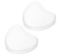 Veemoon Estuche Transparente Para Dentaduras Postizas 2 Unidades Cubierta Ventilada Portátil, Caja Plástica Ligera y Resistente Para Cuidado Diario y Uso En Viaje