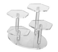 Veemoon Expositor Acrílico Escalonado para Joyería Muñecos y Figuras Soporte Transparente Resistente para Organización y Exhibición Hogar