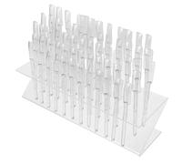 Veemoon Expositor De Esmaltes De Uñas: Diseño Compacto En Forma De Z De 64 Orificios Para Salones De Uñas Organizador Portátil Para Uso Doméstico Tarjetas De Y Muestras De