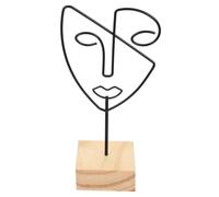 Veemoon Expositor de Joyas y Estante para Pendientes de Metal Negro, Soporte Organizador para Mujer, Accesorio de Joyería de Sobremesa Diseño Abstracto y Bordes Lisos, Adecuado