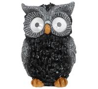 Veemoon Exquisita artesanía Solar búho escultura resina jardín estatua para la decoración del hogar al aire libre