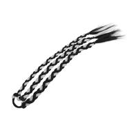 Veemoon Extensiones de Cabello Trenzadas Teñidas con Bandas Elásticas Postizos Sintéticos de Colores para Adultos Accesorios para Fiestas Cosplay y Diario