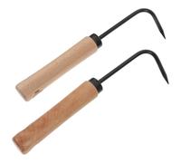 Veemoon Extractor de Raíces de Acero al Manganeso 2 Piezas Mango Ergonómico de Madera, Herramienta Manual Ligera para Deshierbe y Cuidado de Jardín, Adecuado para Huerto y Color