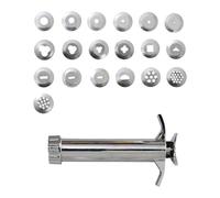 Veemoon Extrusora de Arcilla Polimérica de Acero Inoxidable 19 Agujeros Herramienta para Modelado y Decoración de Pasteles Kit para Bricolaje y Repostería Creativa