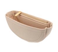 Veemoon Fieltro Inserto con Media de Luna Organizador Bolsillos para Bolso | Forro Interior Extraíble de 7,5x3,4x1,8 Pulgadas, Beige, para Totes y Bolsos Crescent