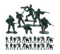 Veemoon Figuras de Acción Militares 5 Cm, 100 Piezas de Mini Soldados de Plástico Abs Verdes, Modelos de Soldados Pequeños para Juegos y Dioramas de Guerra, Juguetes Colecciones