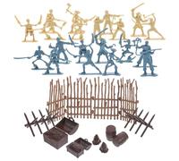 Veemoon Figuras Piratas Guerrero Miniaturas para Niños Tamaño Estándar Set 43 Piezas Accesorios para Juego de rol Aventuras y Decoración Temática Pirata