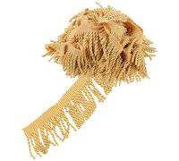Veemoon Flecos Decorativos para Bandera de 115 Metros Ribete de Borlas Doradas de Poliéster para Decoración DIY en Cortinas Sofá y Bordes Accesorio Adecuado para Adornos y
