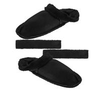 Veemoon Forro de Pantuflas Extraíble de Algodón Felpa Gruesa, Negro Talla 36-37, Plantilla Cálida para Zapatos Agujeros, Inserto Lavable para Invierno, Accesorio Versátil para Zapatillas