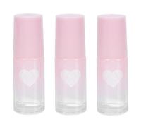 Veemoon Frascos Roll-On Portátiles de Vidrio Grueso 5 Ml 3 Unidades Diseño Corazón Degradado Rosa Envases Compactos para Aceites Esenciales y Perfumes Ideales para Viaje y Uso Diario