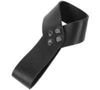 Veemoon Funda de Espada Medieval de Cuero Sintético PU Distribución Balanceada para Cosplay y Actuaciones Escénicas en Color Negro