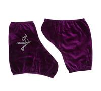 Veemoon Funda para Patines de Hielo Elástica de Terciopelo Coreano, Protectores para Botas de Patinaje Talla S, Color Púrpura, 1 Par, Accesorio Adecuado para Hockey y Patinaje Artístico