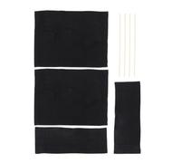 Veemoon Fundas de Lona para Silla de Director Plegable 2 Juegos de Repuesto Negro Asiento Ergonómico Resistente para Silla de Cine y Camping Kit Práctico para Reemplazo Fácil