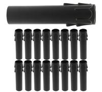 Veemoon Fundas de Plástico para Portalámparas de Velas Lágrimas 25x100mm Negras, Cubiertas para Candelabros, Accesorios para Iluminación, 20 Piezas, Uso en Salón, Comedor y Cocina