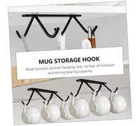 Veemoon Gancho de Acero Inoxidable para Colgar Espátulas y Tazas Colgador de Cocina Negro Soporte de Pared Resistente y Fácil de Limpiar para Utensilios de Cocina