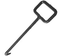 Veemoon Gancho para Tapa de Alcantarilla de Acero Resistente 42 CM Mango Rectangular 16 MM Elevador de Pozos y Gancho de Tracción para Apertura de Tapas y Rejillas de Drenaje en