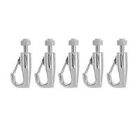 Veemoon Ganchos Ajustables de Acero Inoxidable Plata para Colgar Cuadros Soporte Fiable y Ajuste Personalizable , Pack de 5 Piezas Sistema de Riel para Galerías de Arte para Cables