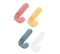 Veemoon Ganchos Autoadhesivos de Pared de Plástico Abs, 16 Unidades Multicolor, Resistentes Taladro, Ideales para Colgar en Cocina, Puertas y Armarios, Almacenamiento Práctico Hogar