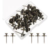 Veemoon Ganchos de Pared Chinchetas Decorativas de Aleación de Zinc, Color Cobre Antiguo, 30 Unidades para Colgar Cuadros y Fotos en Tableros de Corcho, Ideales para Decoración