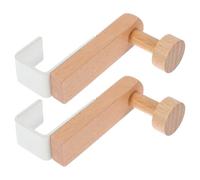 Veemoon Ganchos para Puertas sin Perforación 2 Piezas Colgadores Multiusos de Hierro y Madera Compactos y Resistentes para Dormitorio Cocina y Baño Organizador Práctico sobre Puerta