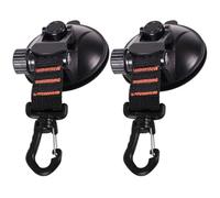 Veemoon Ganchos Ventosa Multiusos para Camping y Viaje 2 Unidades Rojos Colgador Portátil para Toldos Cubiertas Tiendas y Uso Baño o Cocina sin Taladro Reutilizables y Fáciles de