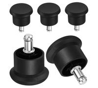 Veemoon Giratorias Redondas 5Pcs Bell Glides Replacement Office Chair Caster Wheels Furniture Chair Swivel Caster Wheels to Fixed Stationary Castor for Office Home (Black) Sillas Alfombras