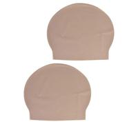 Veemoon Gorras Calvas de Látex Elásticas para Cosplay y Maquillaje, Color Piel, 2 Piezas, Tamaño Adaptable para Adultos Hombres y Mujeres, Accesorio Reutilizable para Fiestas y