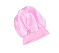 Veemoon Gorro de Satén para Dormir con Banda Elástica Ancha para Mujeres y Niñas Capucha de Quimioterapia Rosa Protección del y Confort Noche