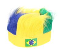 Veemoon Gorro Elástico para Fans de Fútbol Gorra con Peluca Transpirable y Cómoda y Resistente para Eventos Deportivos y Cosplay