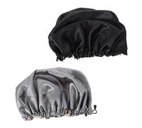 Veemoon Gorros de Dormir Doble Capa 2 Piezas Gorro Cabello Ajustable Anticaída para Cabello Largo y Corto Baño y Dormitorio