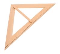 Veemoon Gran Regla de Medición de Madera para Enseñanza, Instrumento Geométrico Isósceles, Herramienta de Medición para Docentes en Aula