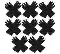 Veemoon Guantes de Látex Negros Pequeños para Teñir el Cabello Antideslizantes y Reutilizables 8 Pares para Peluquería Profesional Protección Química y Uso en Salones de Belleza