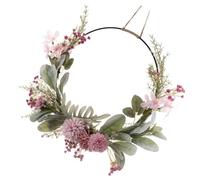 Veemoon Guirnalda Decorativa Artificial de Flores Rosas Hojas de Plástico y Hierro, Apariencia Realista sin Riego, Adecuada para Bodas y Decoración del Hogar