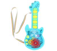 Veemoon Guitarra de Juguete Eléctrica, Instrumento Musical Efectos de Luz y Sonido, Color Aleatorio, Material Duradero, Juguete Educativo para Desarrollo Auditivo y