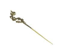 Veemoon Hair Chopstick Vintage Dragon Pattern Metal Hair Stick Cigar Dredge Device Accesorio Para Pelo Mujer Elegante y Tradicional De Latón