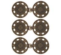 Veemoon Hebillas De Cinturón Vintage De Aleación 3 Pares Para Cheongsam y Abrigo, Color Bronce Antiguo, Tamaño 6.5x3 Cm, Ajuste Decorativo Para Ropa Tradicional y Manualidades De Moda