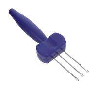 Veemoon Herramienta de Crochet de Hilo de 3 Cabezas Azul, Bobinadora Manual para Tejer, Herramienta para Enrollar y Elaborar Hilo, Apta para Manualidades y Tejidos a Mano